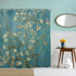 IcosaMro Van Gogh Shower Curtain for Bathroom with Hooks, Almond Blossom Flowers Decorative Long Cloth Fabric Shower Curtain Bath Decorations - 71Wx72L, Green