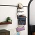 Towel Rack Holder&Organizer,Wall Mounted Metal Bathroom Towel Bar with 3 Swivel Arms 5 S-Hooks for Storage of Towels, Washcloths, Hand Towels