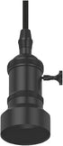 GE Vintage Style Pendant Light Fixture for Medium Base Bulb, 60-Watt Maximum, Black, 1-Pack