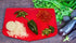 Chop Keeper Chopping Tray with Raised Sides and Easy-Guide Funnel, Red, Green and Yellow, 3-Pack - Argee RG909/3