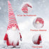 Valentine's Day Gnomes Plush Doll, 2 PCS Decorative Christmas Decor Indoor Ornaments Red Grey Elf Handmade New Year Holiday Xmas Valentine Gifts Swedish Tomte 15.7"