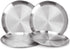 4-Piece 9" Stainless Steel Plates, Rutian 18/8 Metal Round 304 Dinner Dishes for Adults, Reusable and Dishwasher Safe, Serving Camping Salad Plate for Home, Outdoor Camping, Snack and BBQ
