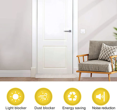 fowong 36 Inch Under Door Noise Stopper, Door Draft Blocker Heavy Duty Seal Guard Door Bottom Weather Stripping Saving Energy (Beige)