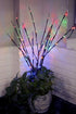 HLDIFENGGS LED Branch Lights Light up Branches Brown Branches Willow Branches Christmas vase Decoration Lights Pussy Willow Branches USB Plug-in with Plug 3 pcs 60 LED Bulbs (Multicolor)