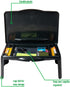 Mind Reader LAPSTOR-BLK Folding Lap, Portable Laptop Desk, Breakfast, Bed Table, Serving Tray with Extra Storage Space for Books, Files, Docs, School Supplies and More, for Kids, Adults, Black