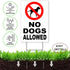3PC No Dogs Allowed Sign 8 x12" Keep Off Grass Sign w/ Stake, No Dog Poop Signs, No Pets Allowed Sign, Dog Poop Signs for Yard, No Peeing Dog Sign, Curb Your Dog Sign, No Dogs on Lawn Sign, Dog Signs