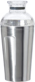 Oggi Groove Insulated Cocktail Shaker-16oz Double Wall Vacuum Insulated Stainless Steel Shaker, Tritan Lid has Built In Strainer, Ideal Cocktail Mixer, Martini Shaker, Margarita Shaker, Stainless,7404