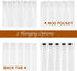 NICETOWN White Linen Sheer Curtains and Drapes 84 inches Long, Rod Pocket & Back Tab semitransparent with Light Through Vertical Window Treatments for Sliding Glass Door & Living Room, 52"W, Set of 2