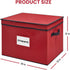 WBHome Christmas Ornament Storage Box with Removable Lid, 4'' Compartment Storage Container with Adjustable Dividers, Keeps 36 Holiday Ornaments & Decoration Accessories, Red