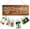 Buecasa Gifts for Grandma from Grandchildren - Grandkids Make Life More Grand Wooden Picture Holder with 6 Heart Clips 15.8x6.0 Inches