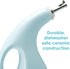 Rachael Ray Solid Glaze Ceramics EVOO Olive Oil Bottle Dispenser with Spout - 24 Ounce, Blue