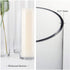 WGV Cylinder Vase, 4" W x 14" H, Floral Container, Flower Vase, Glass Candle Holder Centerpiece Planter Terrarium for Wedding Center Pieces, Home Accent Decor, Clear, 1 Piece
