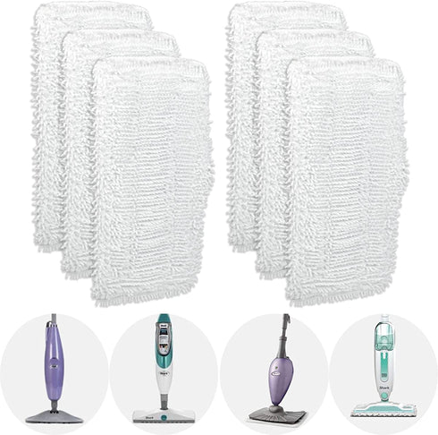 Flammi Steam Mop Replacement Pads for Shark SK410 SK435CO S1000 S1000A SK460 SK140 SK141 S3101 S3250 S3251 Steam Mop Replacement Pads, 6 Pack