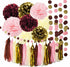 Women Birthday Party Decorations Burgundy Pink Gold/Fall in Love Bridal Shower Decorations/ Qian's Party Graduation Party Supplies/Autumn Wedding/Burgundy Party Decorations Fall