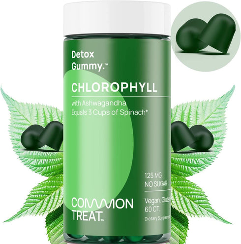 Chlorophyll Gummies – Energy Boost | Immune System Support | Internal Deodorant | With Ashwagandha | 0 Sugar, Vegan, 50% More Potent than (Pills, Liquid, Water Drops, Tablets, or Capsules) Apple Taste
