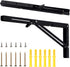 Folding Shelf Brackets Heavy Duty Floating Shelves Hardware x2, Floating Shelf Bracket 16 Inch, L Brackets for Shelves, Folding Table Hinge Folding Shelf Bracket Folding Table Bracket Folding Bracket