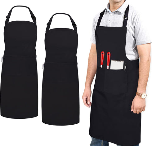 Cotton Blended Extra Large XXL Aprons for Women / Men with 2 Pockets for Cooking, Kitchen, Barber, Gardening, BBQ, Chef Apron