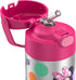 THERMOS FUNTAINER 12 Ounce Stainless Steel Vacuum Insulated Kids Straw Bottle, Minnie Mouse
