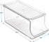 Set of 2 Stackable Refrigerator Organizer Bins Pop Soda Can Dispenser Beverage Holder for Fridge, Freezer, Kitchen, Countertops, Cabinets - Clear Plastic Canned Food Pantry Storage Rack Holds 9 Cans