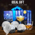 Round Ice Cube Mold Set of 4 Individual 2.5 Inch Tight Sealing, Leak Proof Silicone Big Sphere Ice Ball Makers for Whiskey, Scotch and Bourbon