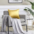 GIGIZAZA Gold Velvet Decorative Throw Pillow Covers, 20x20 Square Couch Sofa Pillow Covers,Set of 2 Square Cushion Covers