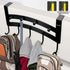 ACMETOP Over The Door Hook Hanger, Heavy-Duty 9 Hook Organizer Rack for Coat, Towel, Bag, Robe, Aluminum, Brush Finish (Black)