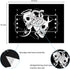 Skull Tapestry Skeleton Tapestry Gothic Tapestry Human Heart Tapestry Snake Moon Phase Tapestry Black and White Tapestry Wall Hanging for Room(59.1 x 82.7 inches)
