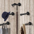 Sumnacon 2 Pcs 12 Inch Industrial Pipe Clothes Bar - Heavy Duty Rustic Metal Coat Hanger with Screws, Wall-Mounted Garment Holder Rack for Bedroom Bathroom Wardrobe Boutique Clothing Store, Black