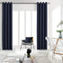 JSFLY Blackout Curtains for Bedroom Thermal Insulated Solid Grommet Window Drapes for Living Room , Set of 2 Curtain Panels 52 W x 84 L inch Long Navy