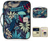 BTSKY New Multi-Functional A4 Document Bags Portfolio Organizer-Waterproof Travel Pouch Zippered Case for Ipads, Notebooks, Pens, Documents (Dark Blue)