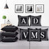 Yastouay Pillow Covers English Alphabet B Throw Pillow Cover Black Throw Pillow Case Modern Cushion Cover for Sofa Bedroom Chair Couch Car (Black, 18 x 18 Inch)