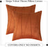 Woaboy Decorative Stripe Velvet Pillow Covers Soft Cushion Covers Solid Square Pillowcases Comfortable for Couch Bed Sofa Living Room Office 2 Pieces 20x20inch 50x50cm Orange