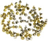 PSCCO 100pcs Bullet Cone Rivets Spike Studs Bead Sewing Bracelets Sew On,Stick On,DIY Garments Accessories 8mm (Silver+Light Golden)