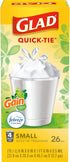 Glad Trash & Food Storage OdorShield Small Trash Bags, Gain Original & Febreze, 4 Gal, 26 Ct - Pack of 6 (Package May Vary) (COMINHKG128835)