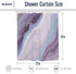 Homewelle Ombre Blue Purple Marble Shower Curtain 72Wx72H Inch Abstract Modern Luxury Cool Unique Ink Texture Geometry Vintage Line Art Aesthetic 12 Pack Shower Hooks Polyester Fabric Bathroom Bathtub