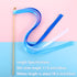 40 Pieces Mix Color Ribbon Wands Sticks with Bell Fairy Stick Party Streamers for Wedding Party (White, Blue, Light Blue)