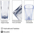 Top-spring 12-Ounce Reusable Plastic Water Tumbler, Clear Shatterproof Drinking Glasses, BPA Free, Set of 6 (12 Oz, Clear)