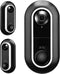 Meffort Inc Wall Mount Bracket Cover UV Weather Resistance Wall Plate compatible for Arlo Video Doorbell Wired Flat or Angled Mounting - Black