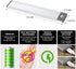 30-LED Motion Sensor Cabinet Light, Under Counter Closet Lighting, Wireless USB Rechargeable Kitchen Night Lights,Battery Powered Operated Light,Uniform Light for Wardrobe,Closets,Cabinet,Cupboard