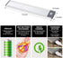 LED Motion Sensor Cabinet Light,Under Counter Closet Lighting, Wireless USB Rechargeable Kitchen Night Lights,30-LED Battery Powered Operated Light,Uniform Light for Wardrobe,Closets,Cabinet,Cupboard