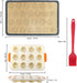QAQGEAR 4 Pack Silicone Macaron Baking Mats for Making Macaroons Bread and Pastry, Non-Stick, with Silicone Brush and Muffin Cake Mold Cupcake Pan, BPA Free