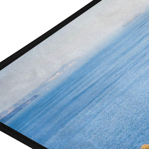 Santorini Village Greece Island Sea Kitchen Mats Indoor Outdoor Doormat Non Slip Kitchen Rug Comfort Small Floor Mat for Home, 39" x 20"