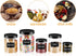 14 Pieces Plastic Jars with Black Lids Clear Grain Storage Container with 3 Sheets Label Stickers and 1 Piece Pen