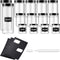 14 Pieces Plastic Jars with Black Lids Clear Grain Storage Container with 3 Sheets Label Stickers and 1 Piece Pen