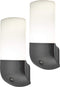 Energizer LED Automatic Night Light, Smart Dusk-to-Dawn Sensor, Plug-in, Energy Efficient, Ideal for Bedroom, Bathroom, Kitchen, Hallway, Charcoal, 2 Pack, 37102