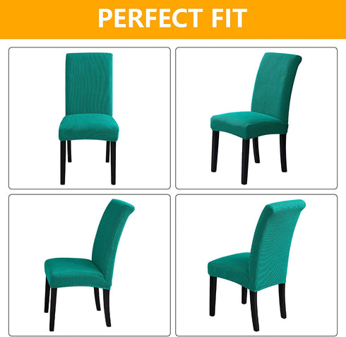 Hezuzo 6Pack or 2/4/8Pack Chair Covers for Dining Room, Stretch Removable Washable Dining Room Chair Covers Seat Protector, Dining Chair Slipcovers for Dining Room Hotel