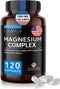 Triple Magnesium Complex Supplement(120 Vegan Capsules) - 1000mg of Magnesium Glycinate Malate and Citrate for Max Absorption TRAACS® - Calm Magnesium Complex Supplements