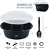 Plastic Meal Prep Containers, 30 Pack 32 oz, Reusable Food Storage Containers with Lids, Salad Container for lunch, Disposable Salad Bowls, Food Prep Bowls, Takeout Bento Box Freezer 10 Forks