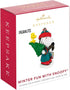 Hallmark Keepsake 1.26" Miniature Christmas Ornament 2021, Peanuts Winter Fun with Snoopy, Mini