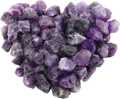 mookaitedecor 1 lb Bulk Natural Amethyst Raw Crystals Rough Stones for Tumbling,Cabbing,Polishing,Wire Wrapping,Wicca & Reiki Crystal Healing